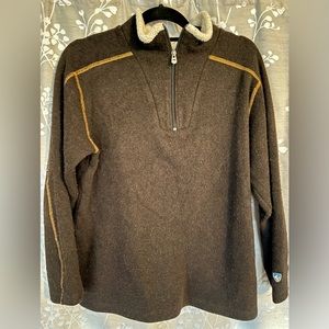 Kuhl Men’s Brown Europa quarter zip pullover